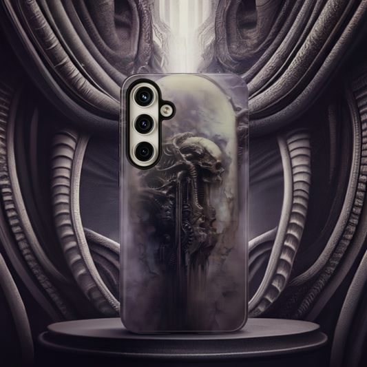 Dark Android Dream Phone Case – Futuristic Alien Horror Design for iPhone, Samsung Galaxy, and Google Pixel Devices