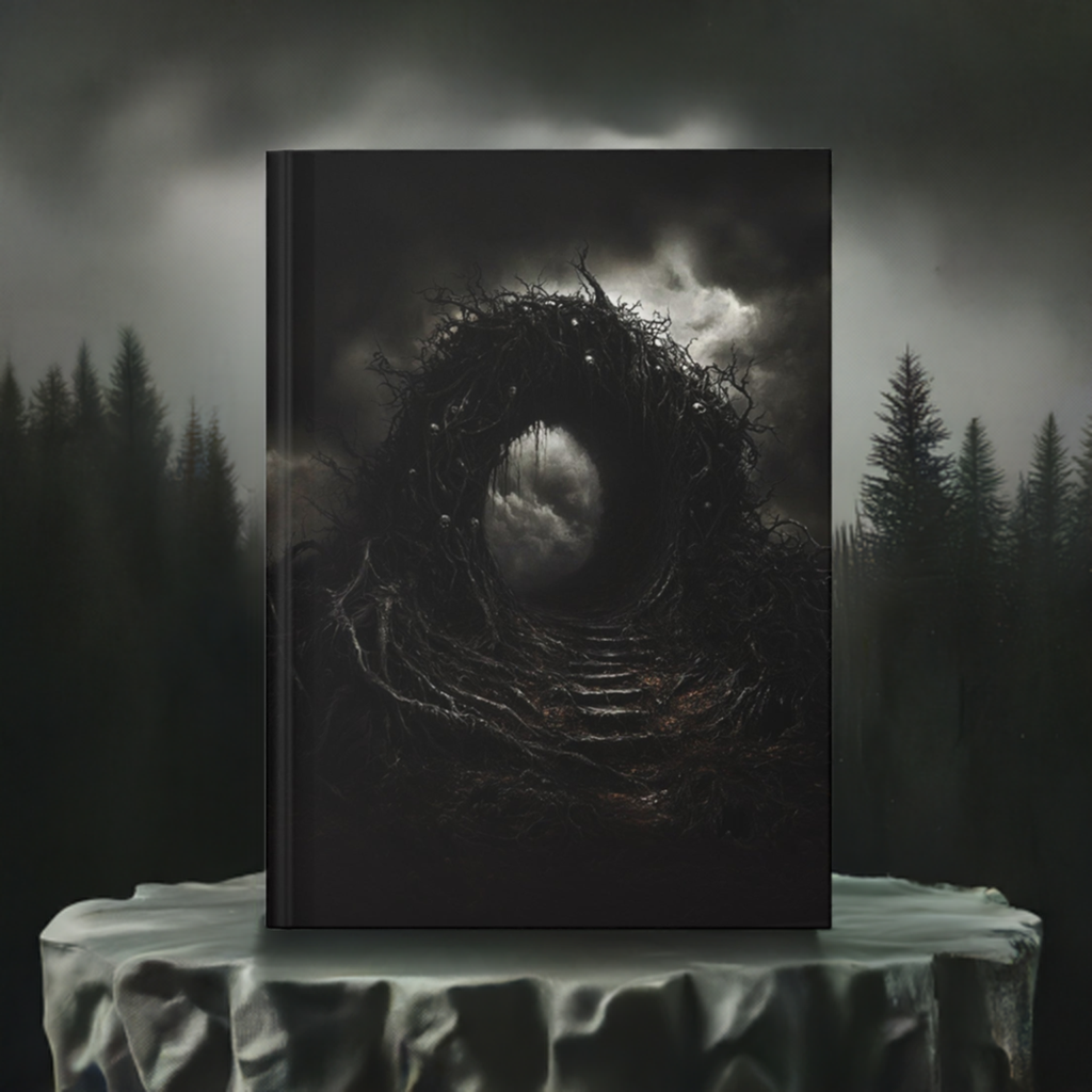 Dark Portal Gothic Hardcover Notebook - Mysterious Forest Journal with Ominous Gateway Design