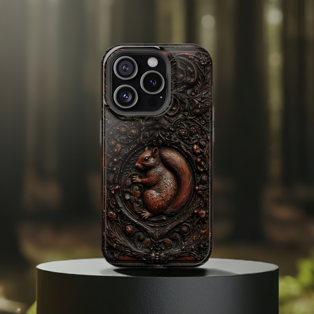 Gothic Woodland Squirrel Phone Case - Nature and Fantasy Inspired Design