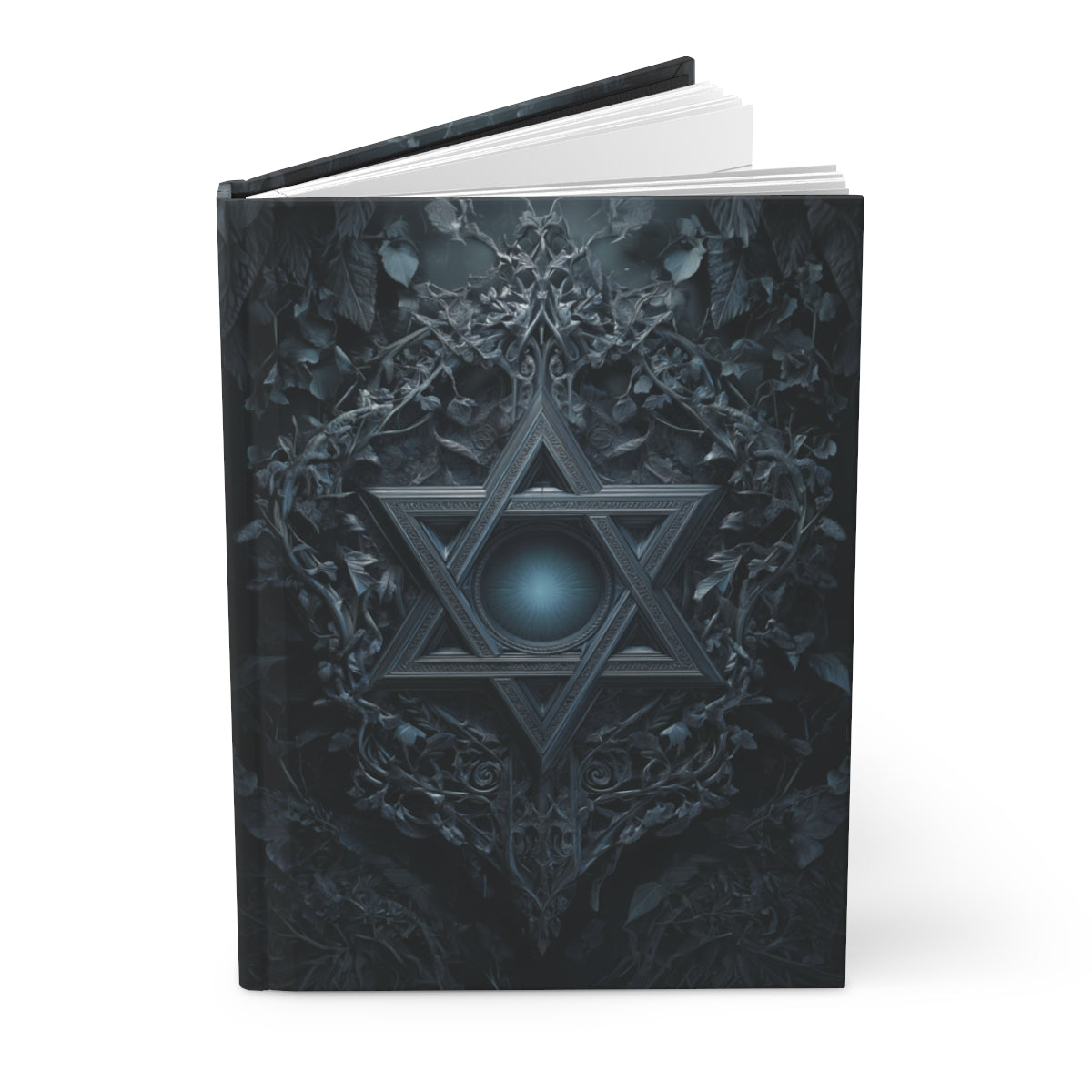 Gothic Star of David Journal, Gothic Mystical Notebook, Dark Esoteric Grimoire, Personalized Hardcover & Spiral Journal