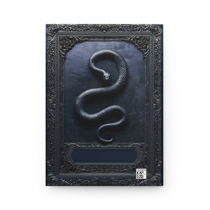 Gothic Black Snake Journal – Dark Serpent Hardcover Notebook, Occult Grimoire, Witchy Writing Journal, Personalized Gothic Gift