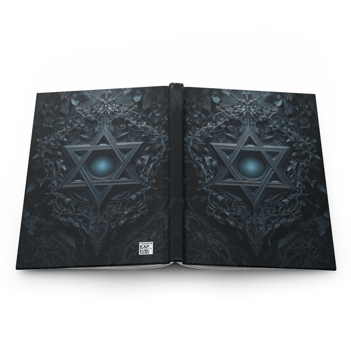 Gothic Star of David Journal, Gothic Mystical Notebook, Dark Esoteric Grimoire, Personalized Hardcover & Spiral Journal