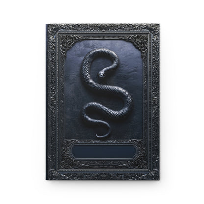 Gothic Black Snake Journal – Dark Serpent Hardcover Notebook, Occult Grimoire, Witchy Writing Journal, Personalized Gothic Gift