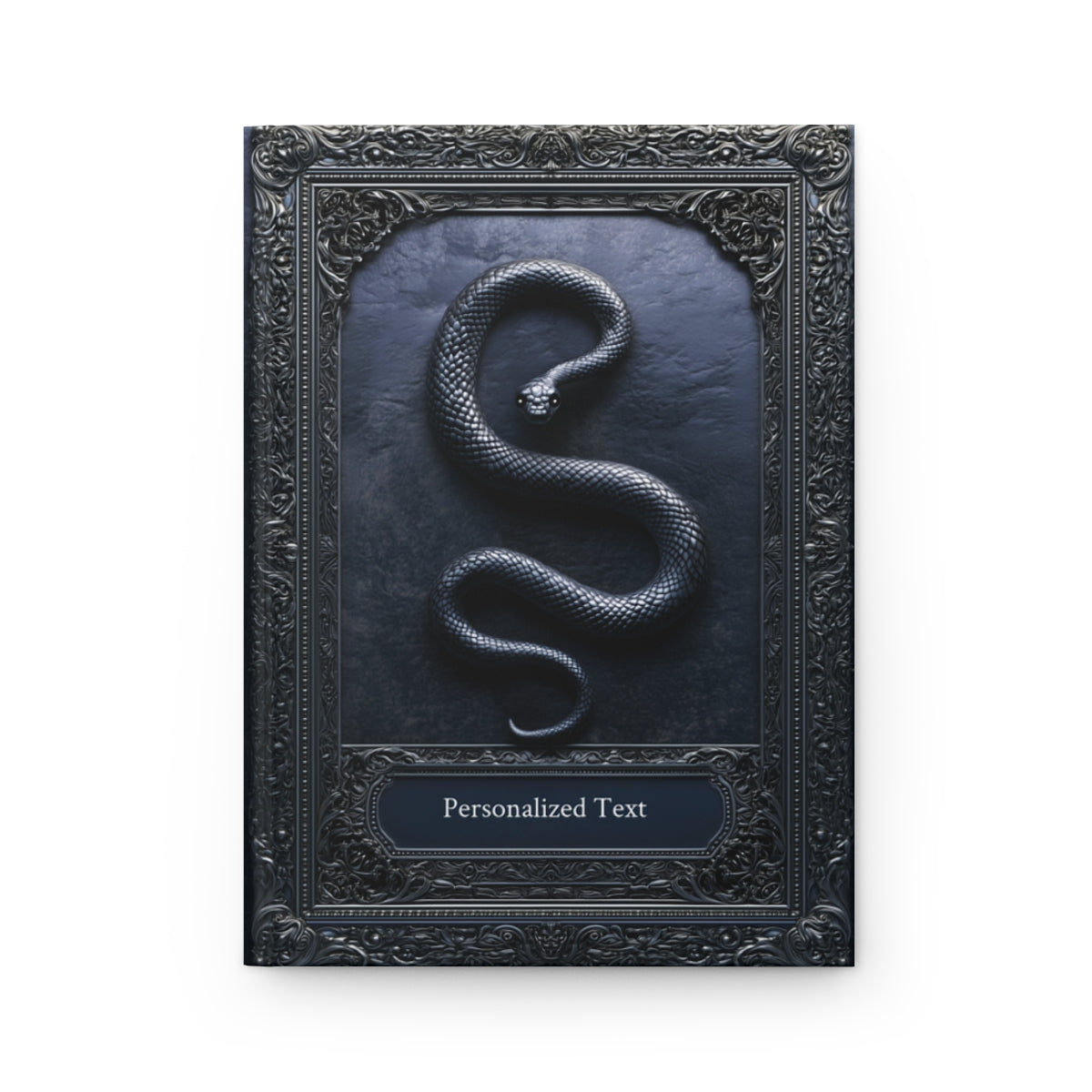 Gothic Black Snake Journal – Dark Serpent Hardcover Notebook, Occult Grimoire, Witchy Writing Journal, Personalized Gothic Gift