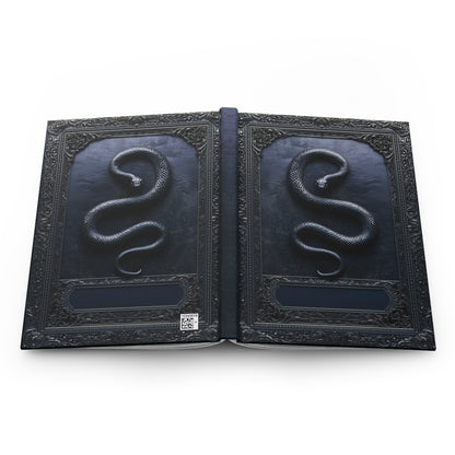Gothic Black Snake Journal – Dark Serpent Hardcover Notebook, Occult Grimoire, Witchy Writing Journal, Personalized Gothic Gift