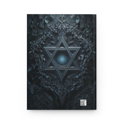 Gothic Star of David Journal, Gothic Mystical Notebook, Dark Esoteric Grimoire, Personalized Hardcover & Spiral Journal