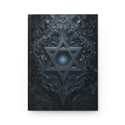 Gothic Star of David Journal, Gothic Mystical Notebook, Dark Esoteric Grimoire, Personalized Hardcover & Spiral Journal