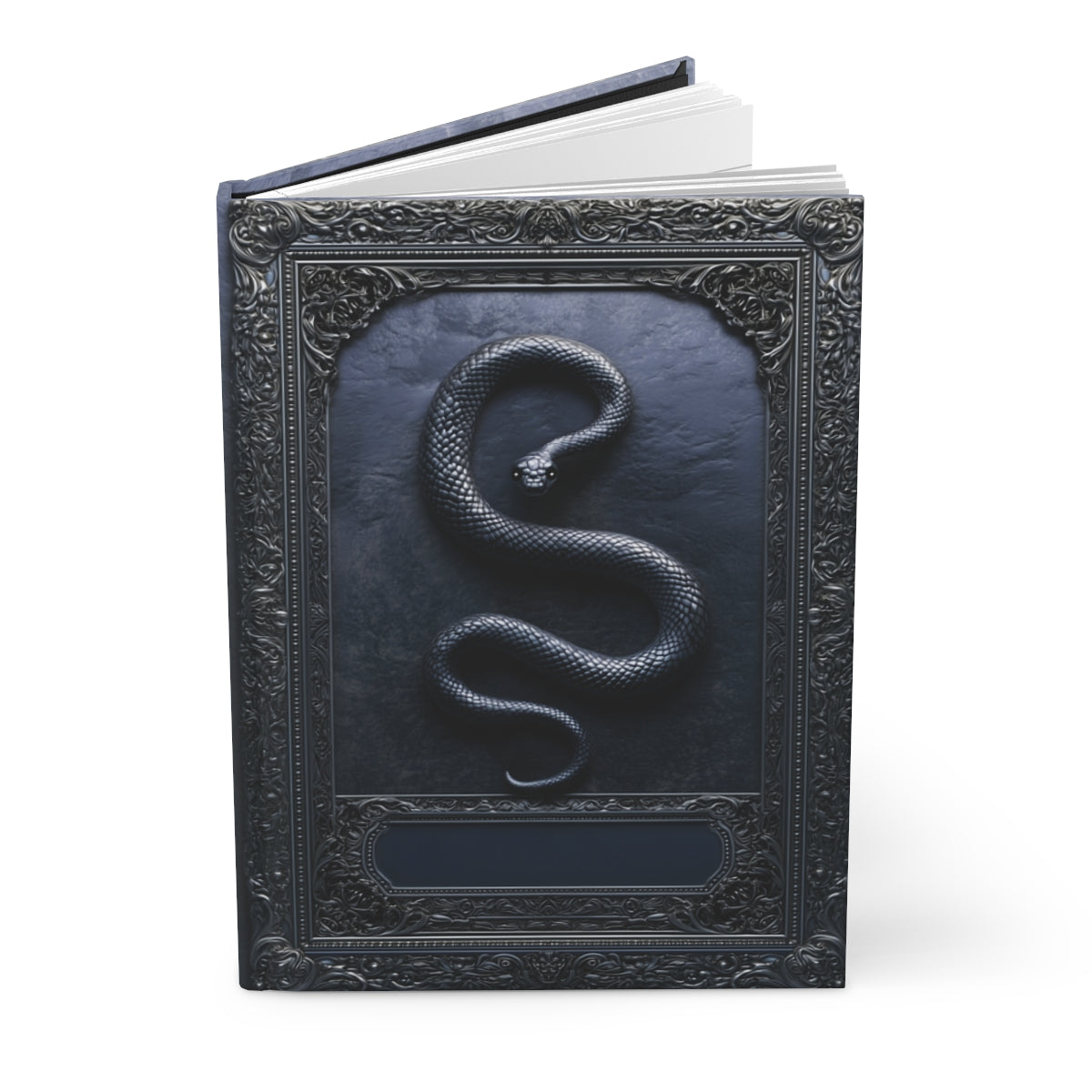 Gothic Black Snake Journal – Dark Serpent Hardcover Notebook, Occult Grimoire, Witchy Writing Journal, Personalized Gothic Gift