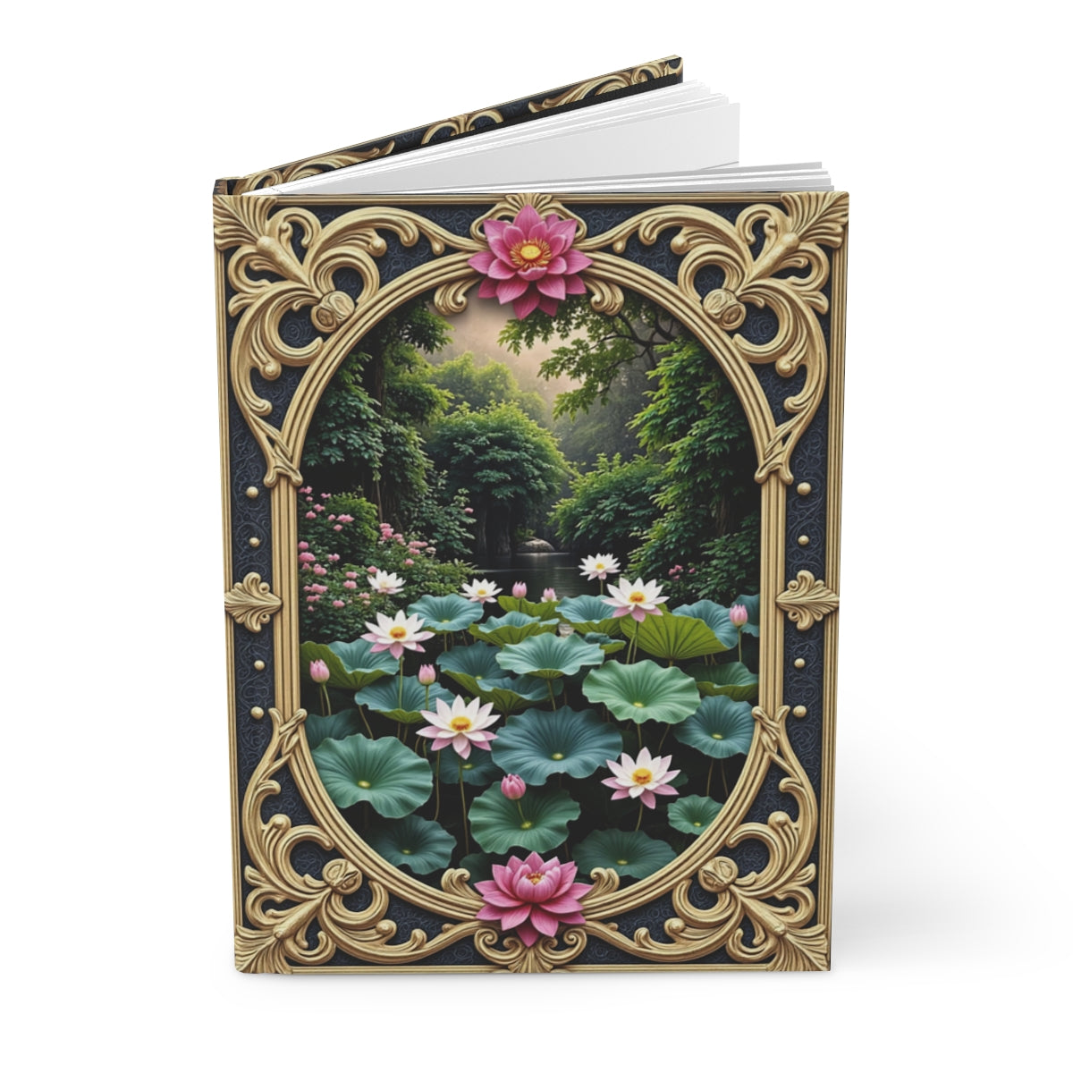 Lotus Garden Serenity Journal - Tranquil Floral Hardcover Notebook
