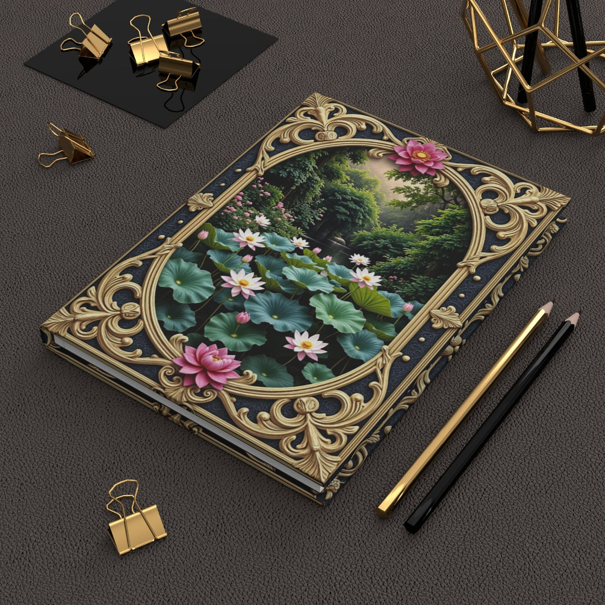 Lotus Garden Serenity Journal - Tranquil Floral Hardcover Notebook