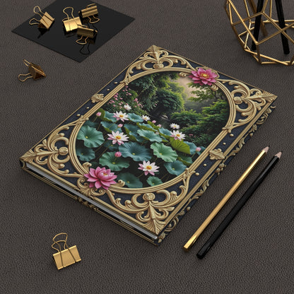Lotus Garden Serenity Journal - Tranquil Floral Hardcover Notebook