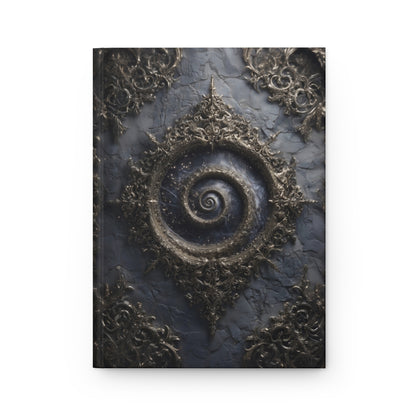 Cosmic Spiral Gothic Journal – Personalized Hardcover Notebook with Optional Custom Text