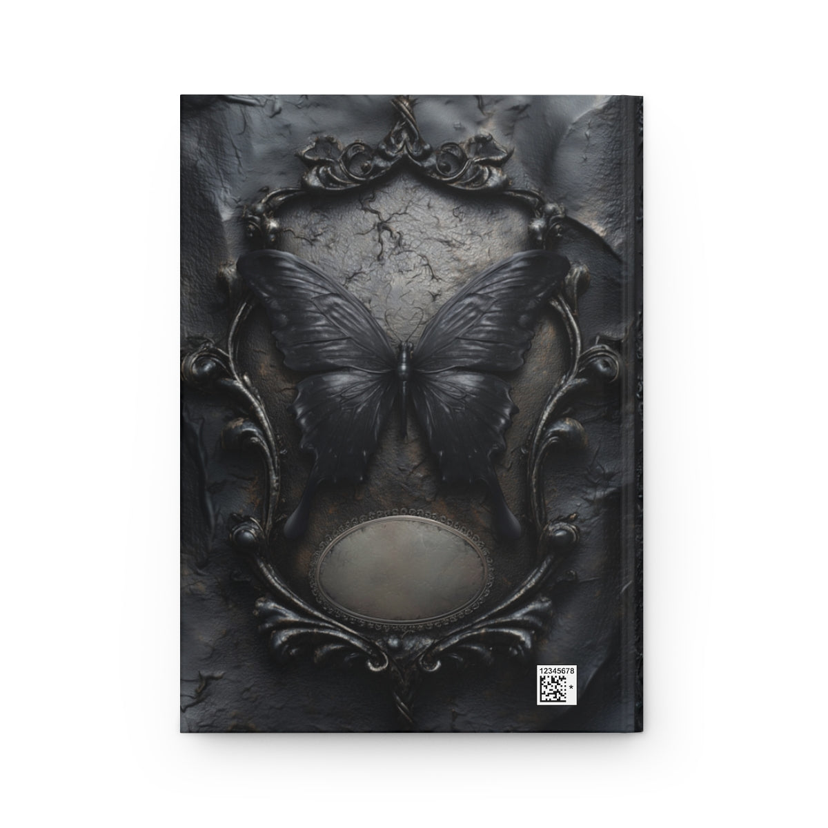 Gothic Black Butterfly Journal – Dark Fantasy Notebook with Optional Personalized Text