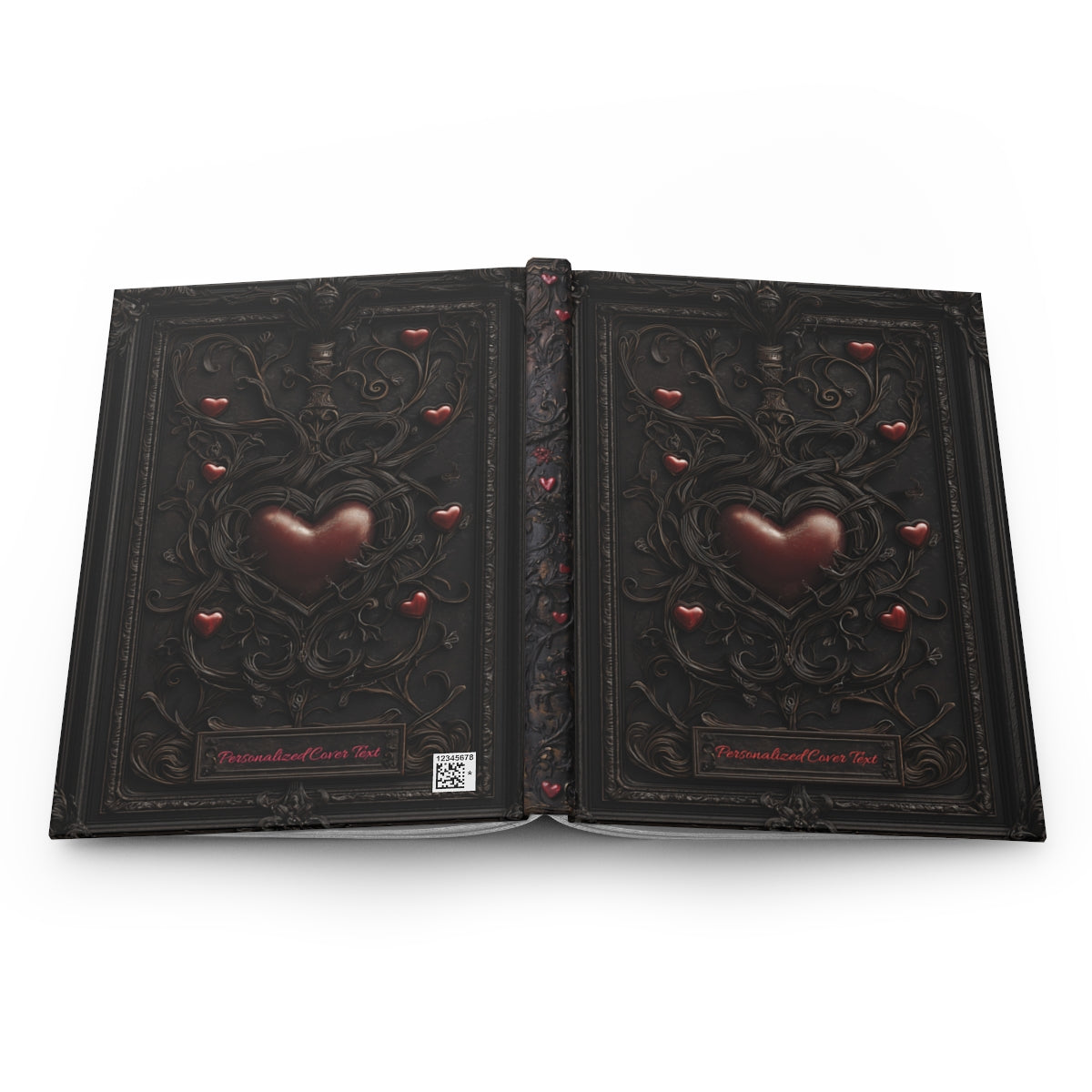 Personalized Heart-Inspired Hardcover Notebook