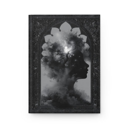 Celestial Dreamscape Journal - Mystical Silhouette Notebook with Personalized Text