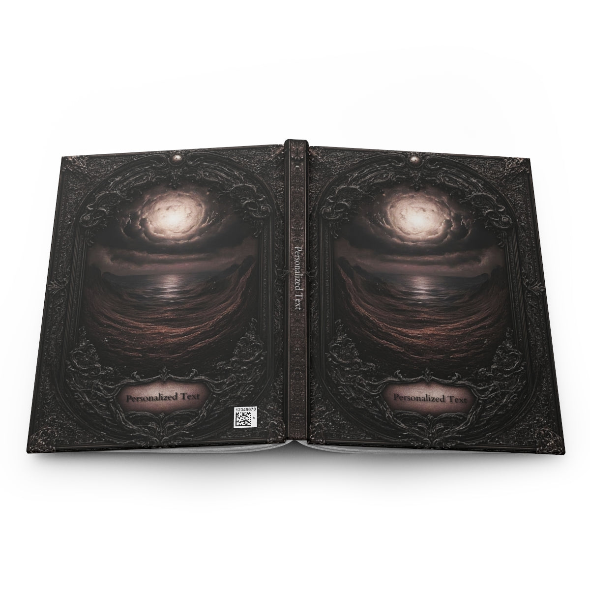 Dark Ocean Moon Journal – Personalized Gothic Notebook