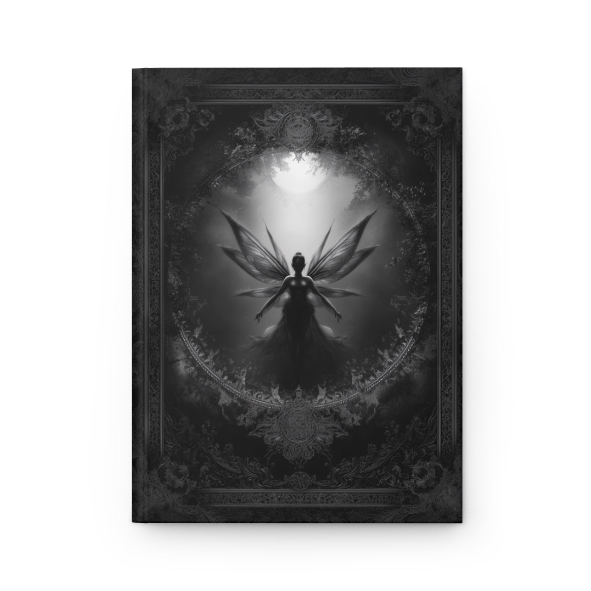 Personalized Gothic Fairy Journal - Dark Fantasy Notebook with Moonlit Wings