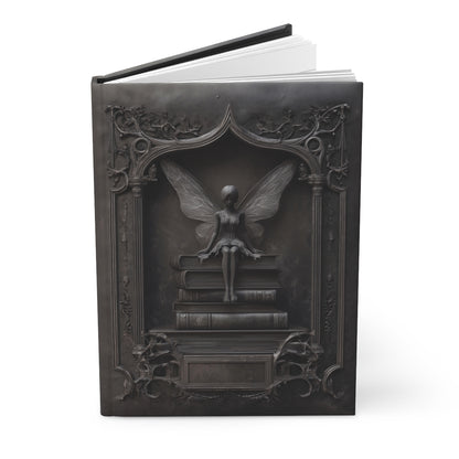 Gothic Fairy Library Journal – Dark Fantasy Book Lover Notebook with Optional Personalized Text