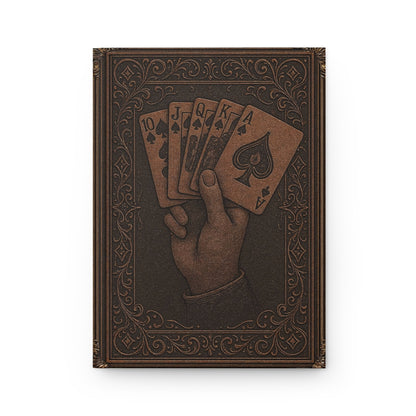 Royal Flush Poker Notebook - Personalized Vintage Playing Card Journal