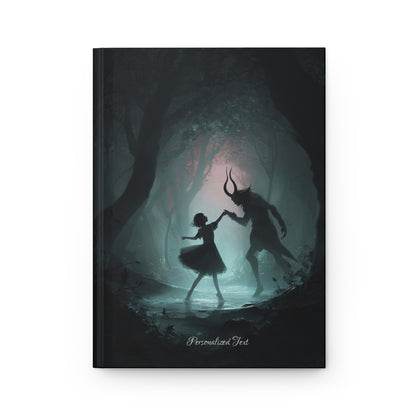 Dark Faun Forest Dance Journal – Gothic Fantasy Notebook with Optional Personalized Text