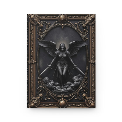 Dark Valkyrie Angel Journal - Personalized Gothic Warrior Notebook