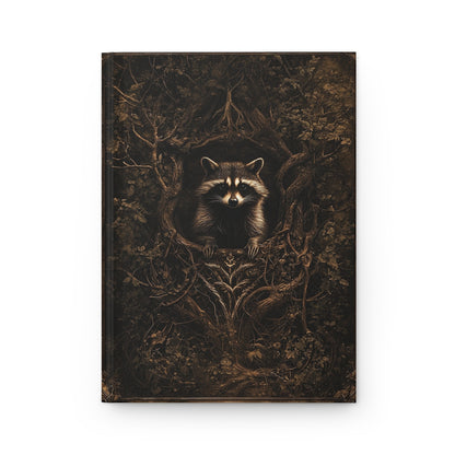 Rustic Raccoon Hardcover Journal