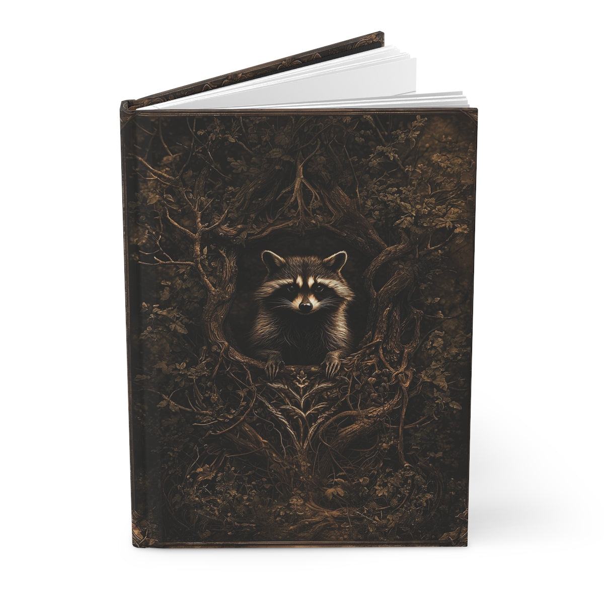 Rustic Raccoon Hardcover Journal