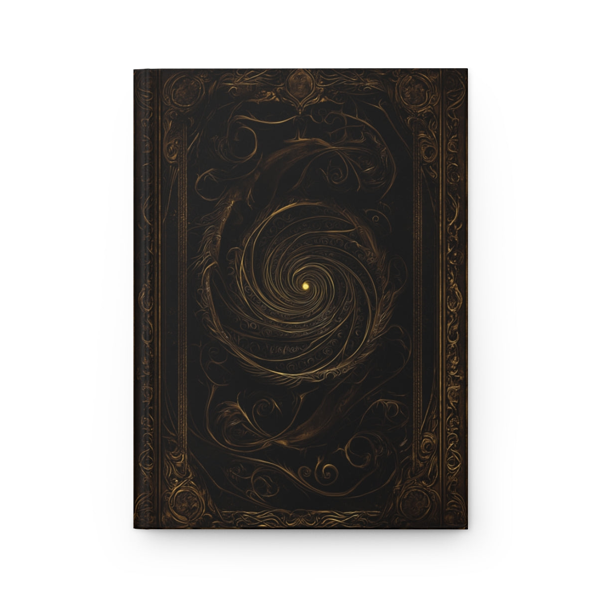 Golden Spiral Hardcover Journal - Personalized Text