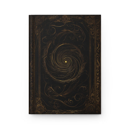 Golden Spiral Hardcover Journal - Personalized Text