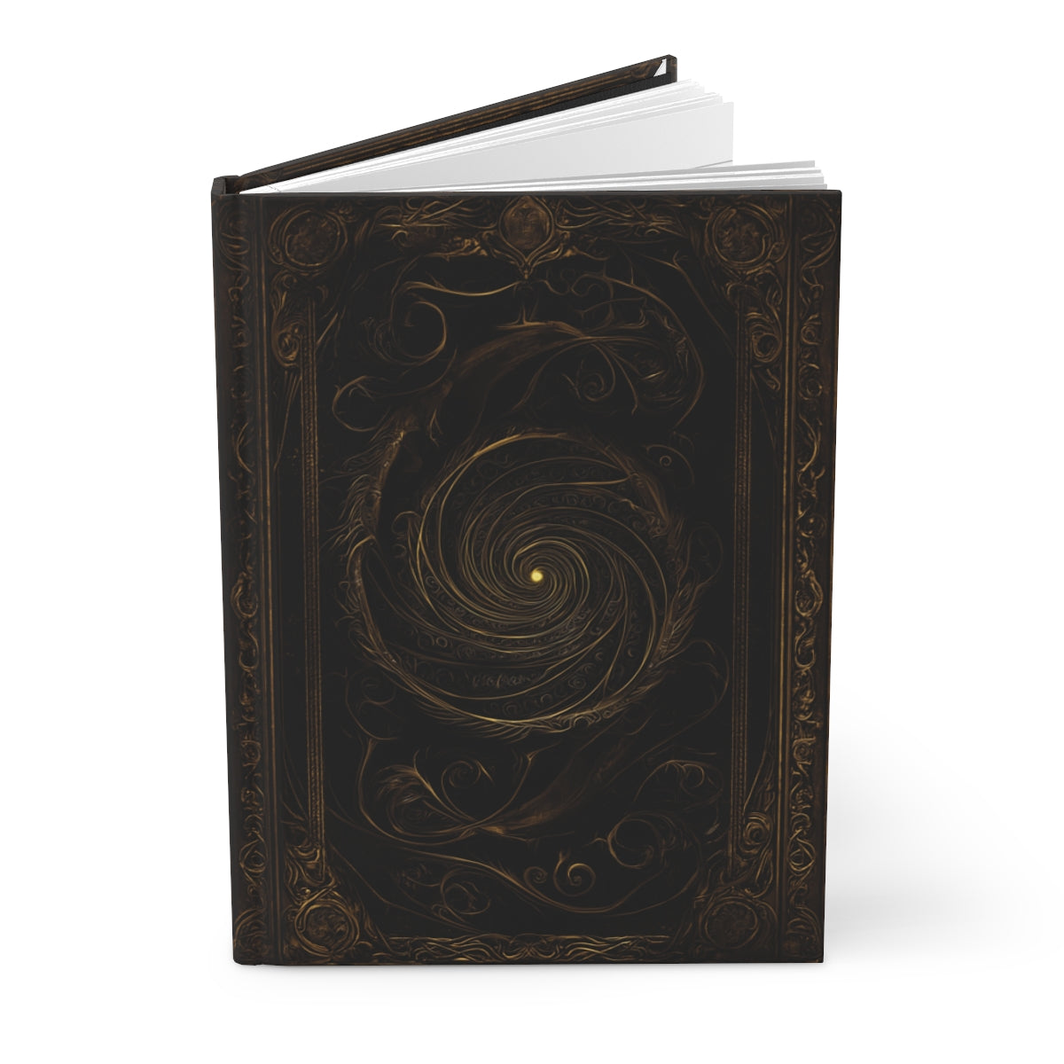 Golden Spiral Hardcover Journal - Personalized Text