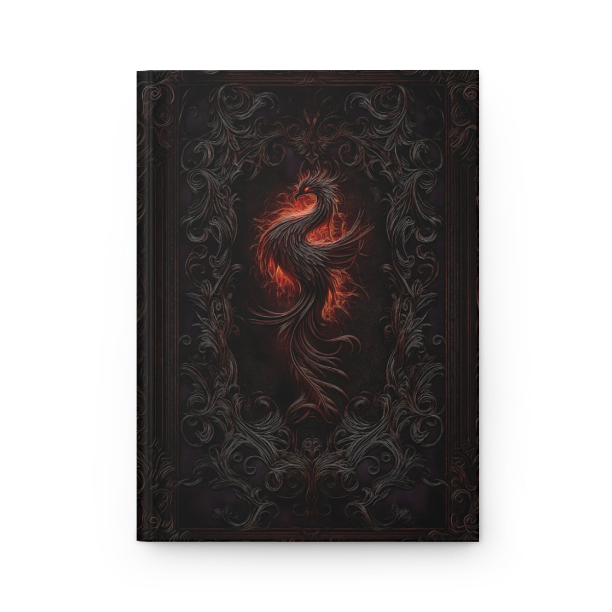 Fiery Phoenix Hardcover Journal - Personalized Notebook