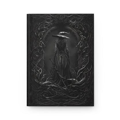 Mystical Dark Witch Hardcover Journal - Personalized Gothic Notebook