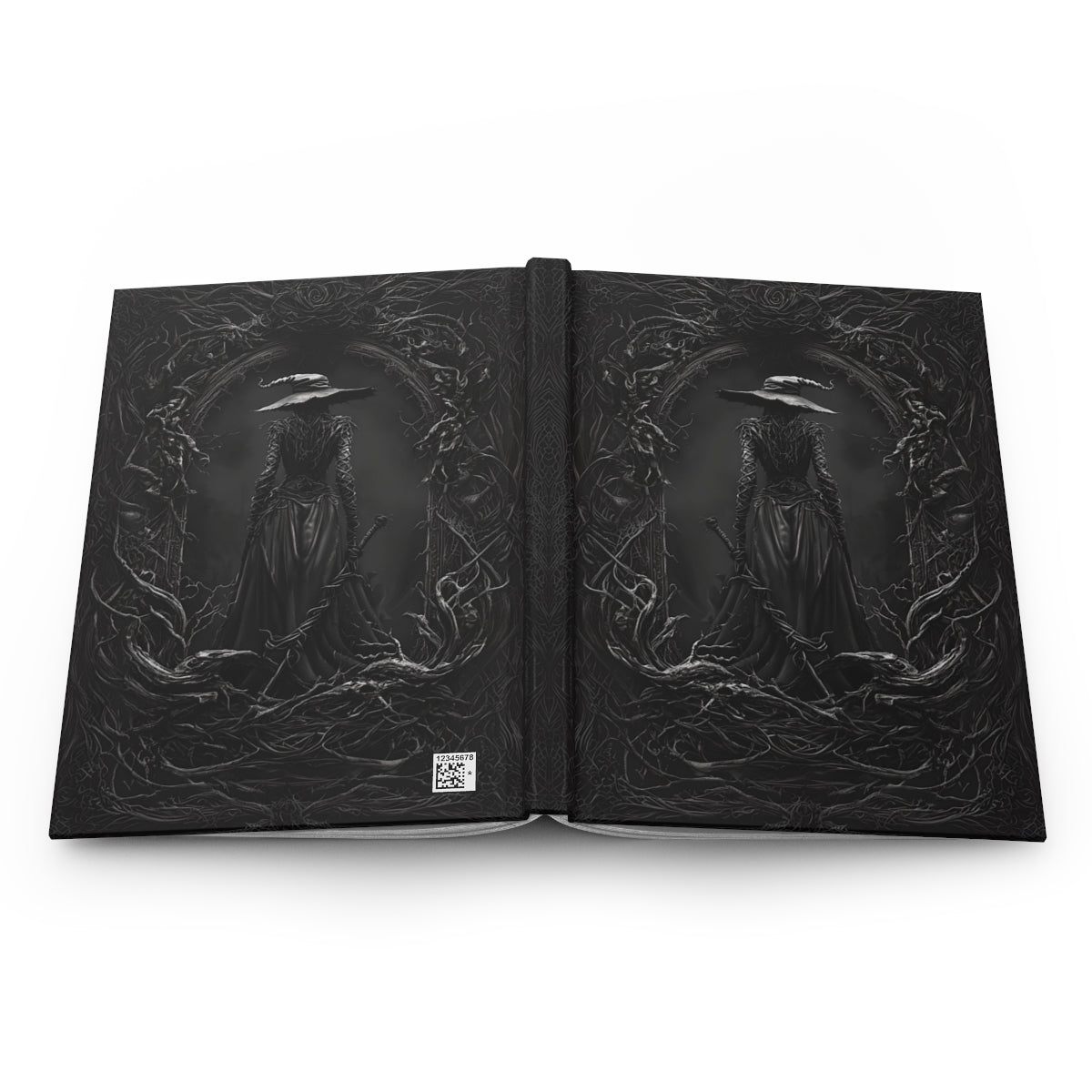 Mystical Dark Witch Hardcover Journal - Personalized Gothic Notebook