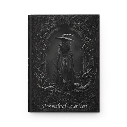 Mystical Dark Witch Hardcover Journal - Personalized Gothic Notebook