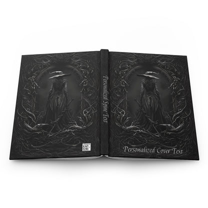 Mystical Dark Witch Hardcover Journal - Personalized Gothic Notebook