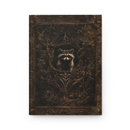 Rustic Raccoon Hardcover Journal