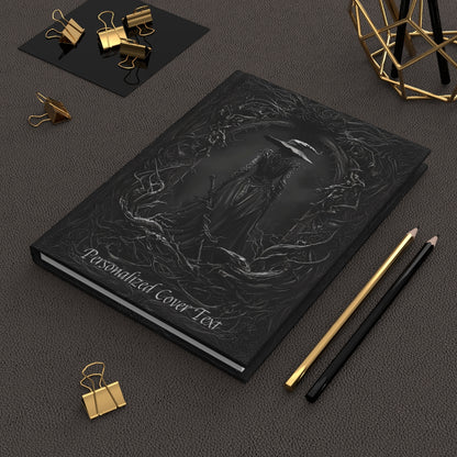 Mystical Dark Witch Hardcover Journal - Personalized Gothic Notebook