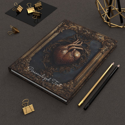 Anatomical Heart Gothic Journal - Personalized Vintage Notebook