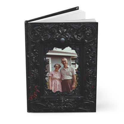 Custom Photo Hardcover Journal with Ornate Frame Design