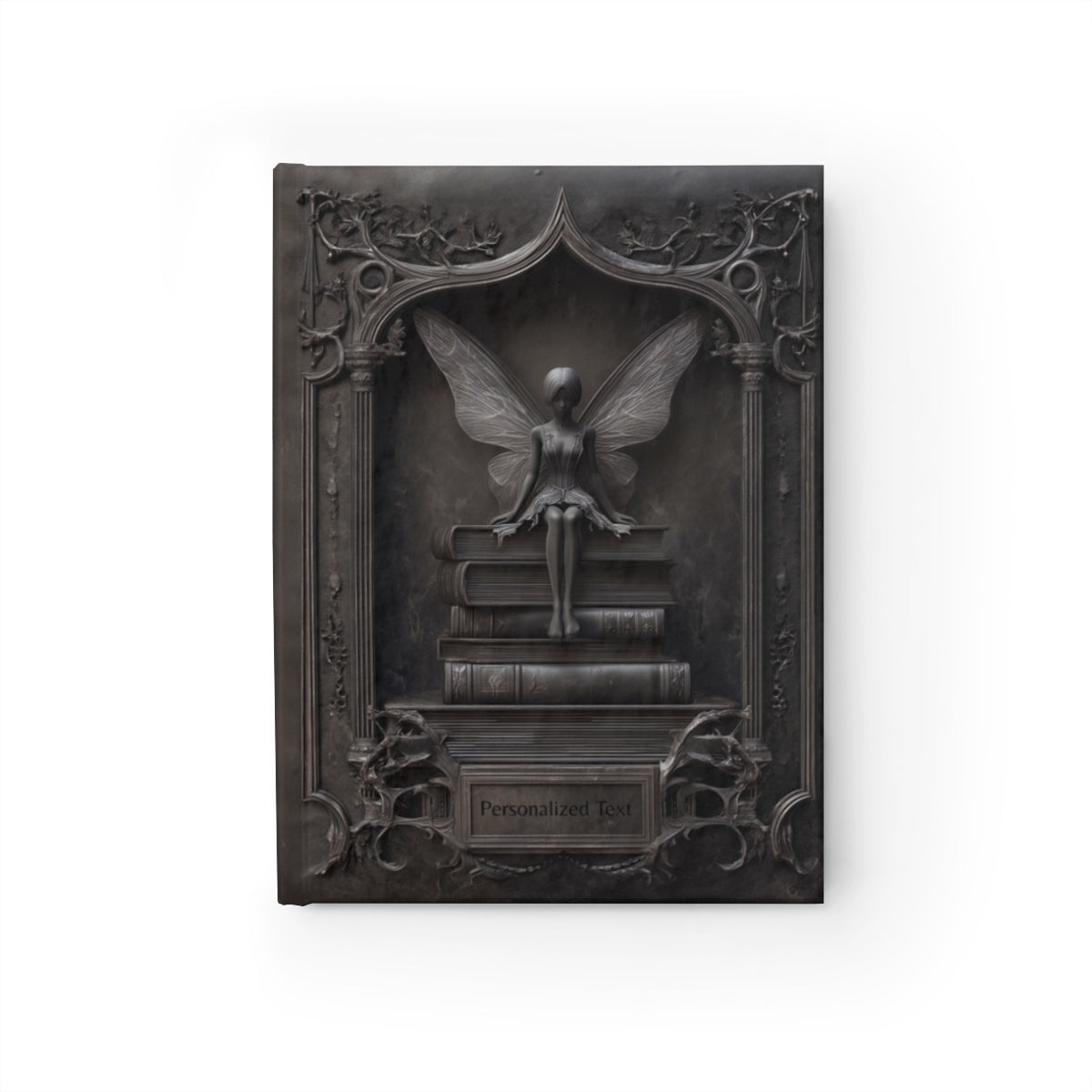 Gothic Fairy Library Journal – Dark Fantasy Book Lover Notebook with Optional Personalized Text