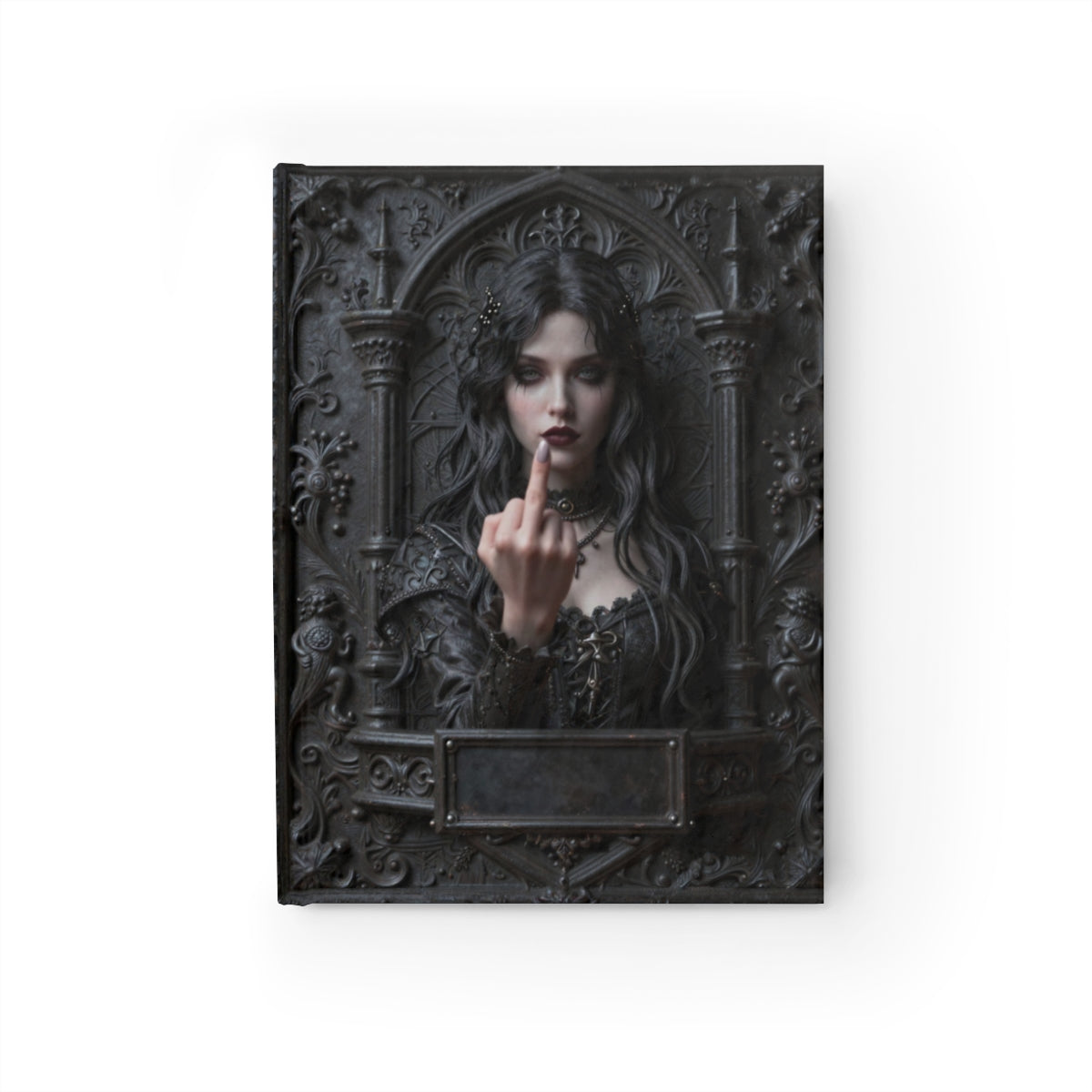 Gothic Rebel Witch Journal – Dark Alternative Notebook with Optional Personalized Text