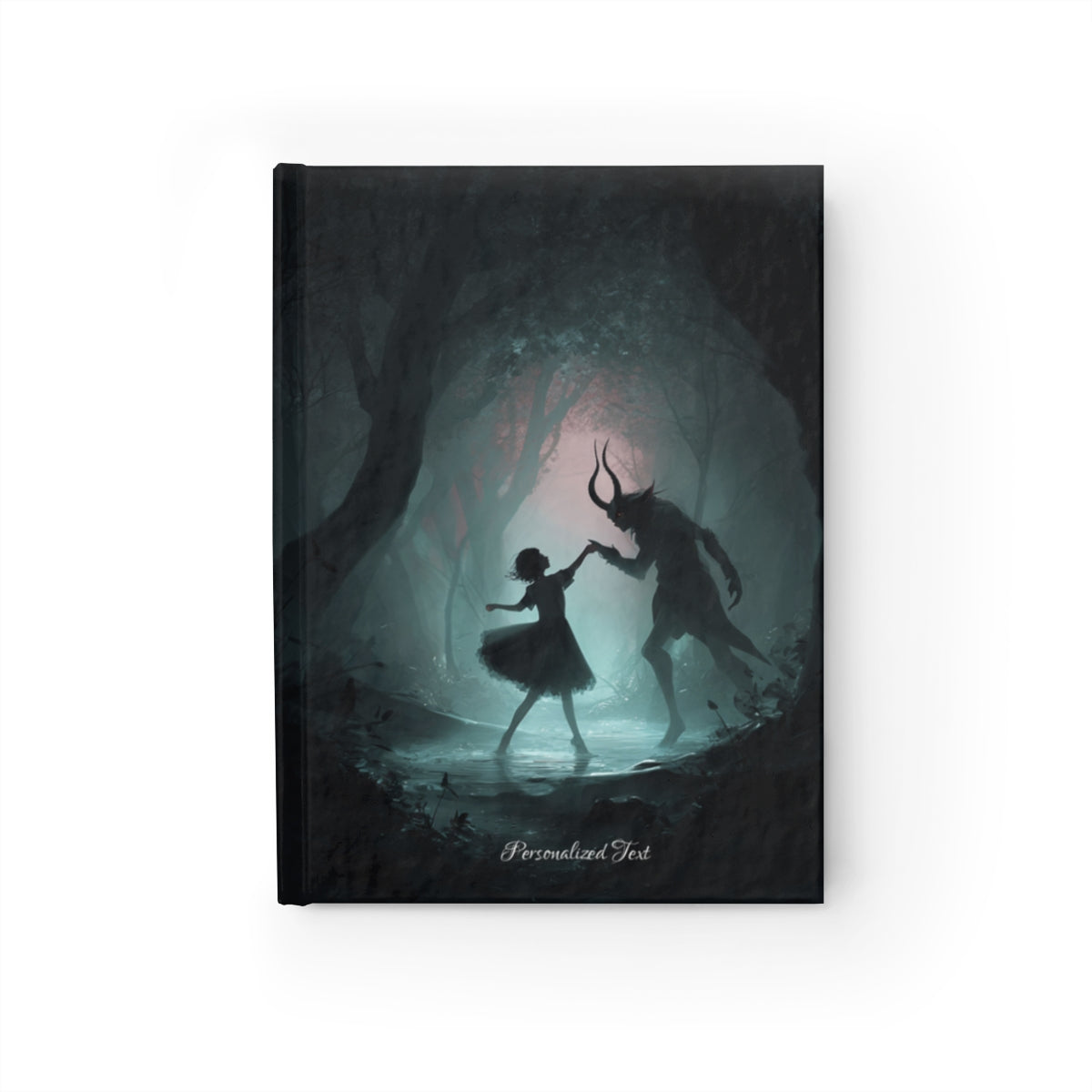 Dark Faun Forest Dance Journal – Gothic Fantasy Notebook with Optional Personalized Text