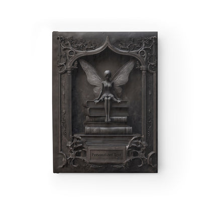 Gothic Fairy Library Journal – Dark Fantasy Book Lover Notebook with Optional Personalized Text