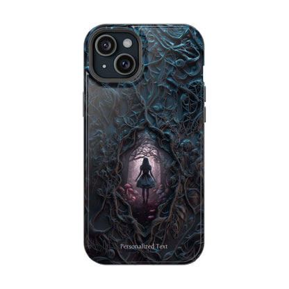 Personalized Dark Enchanted Forest Phone Case – Gothic Fairy Tale Portal Cover for iPhone, Samsung Galaxy & Google Pixel