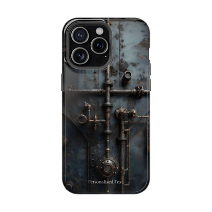 Personalized Steampunk Industrial Pipes Phone Case – Vintage Mechanical Machinery Cover for iPhone, Samsung Galaxy & Google Pixel