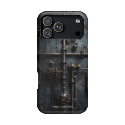 Personalized Steampunk Industrial Pipes Phone Case – Vintage Mechanical Machinery Cover for iPhone, Samsung Galaxy & Google Pixel