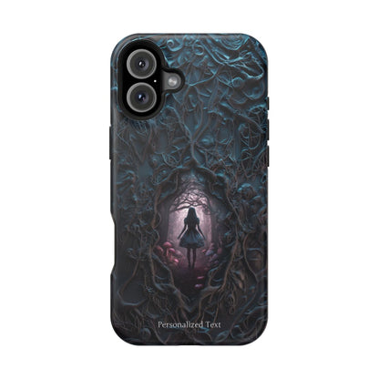 Personalized Dark Enchanted Forest Phone Case – Gothic Fairy Tale Portal Cover for iPhone, Samsung Galaxy & Google Pixel