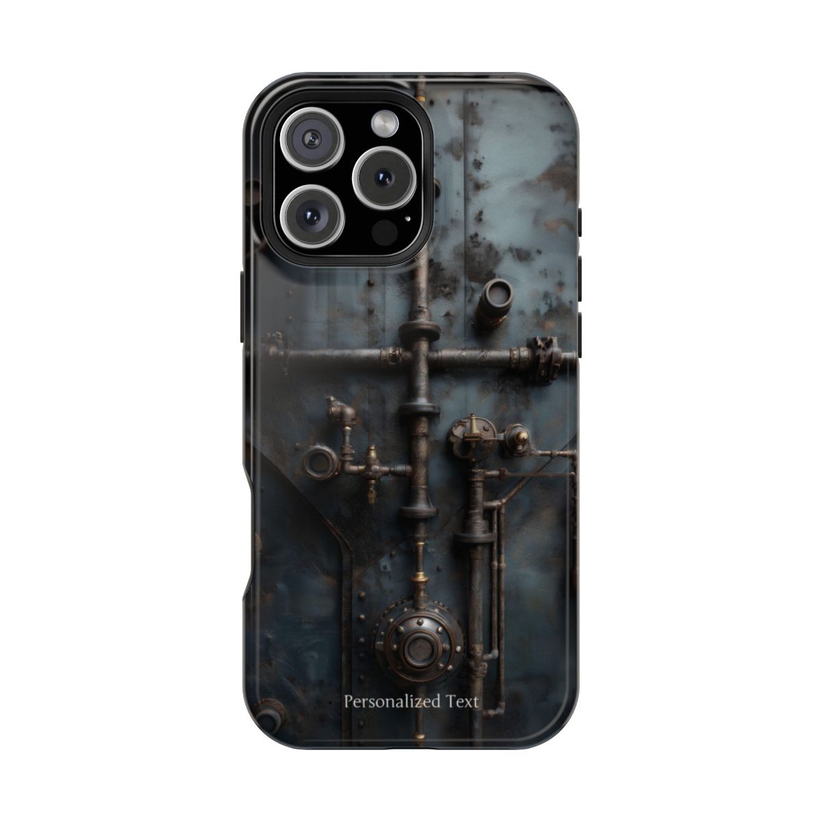 Personalized Steampunk Industrial Pipes Phone Case – Vintage Mechanical Machinery Cover for iPhone, Samsung Galaxy & Google Pixel