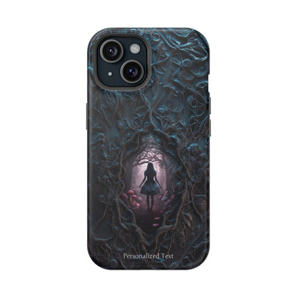 Personalized Dark Enchanted Forest Phone Case – Gothic Fairy Tale Portal Cover for iPhone, Samsung Galaxy & Google Pixel