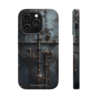 Personalized Steampunk Industrial Pipes Phone Case – Vintage Mechanical Machinery Cover for iPhone, Samsung Galaxy & Google Pixel